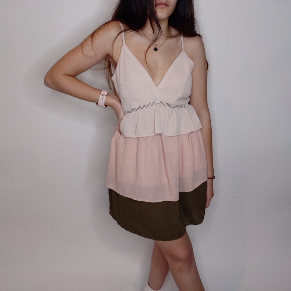 English Factory Multicolored Layered Dress Size S